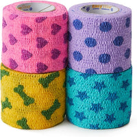PetFlex Pet Pack – Flexible Self-Adhering Elastic Bandage for Wound Care – First Aid Wrap for Small Animals Like Dogs, Cats, and Other Pets - 2 inch, 6 Rolls