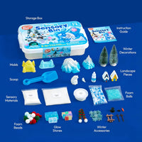 JOVA Klever Kits Construction Sensory Bin for kids Glow - Snow - image 4