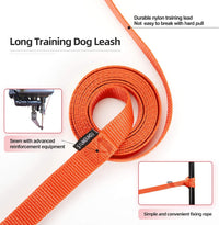 Dog/Puppy Obedience Recall Training Agility Lead, Great for Play - Orange / 20 Feet - image 3