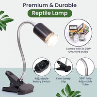 Large Turtle Tank Kit for Aquatic Turtles – Complete Starter Habitat with Filter, UVB Lamp, Basking Platform, Plants, Feeding Ring – Turtle Aquarium Kit (Black)