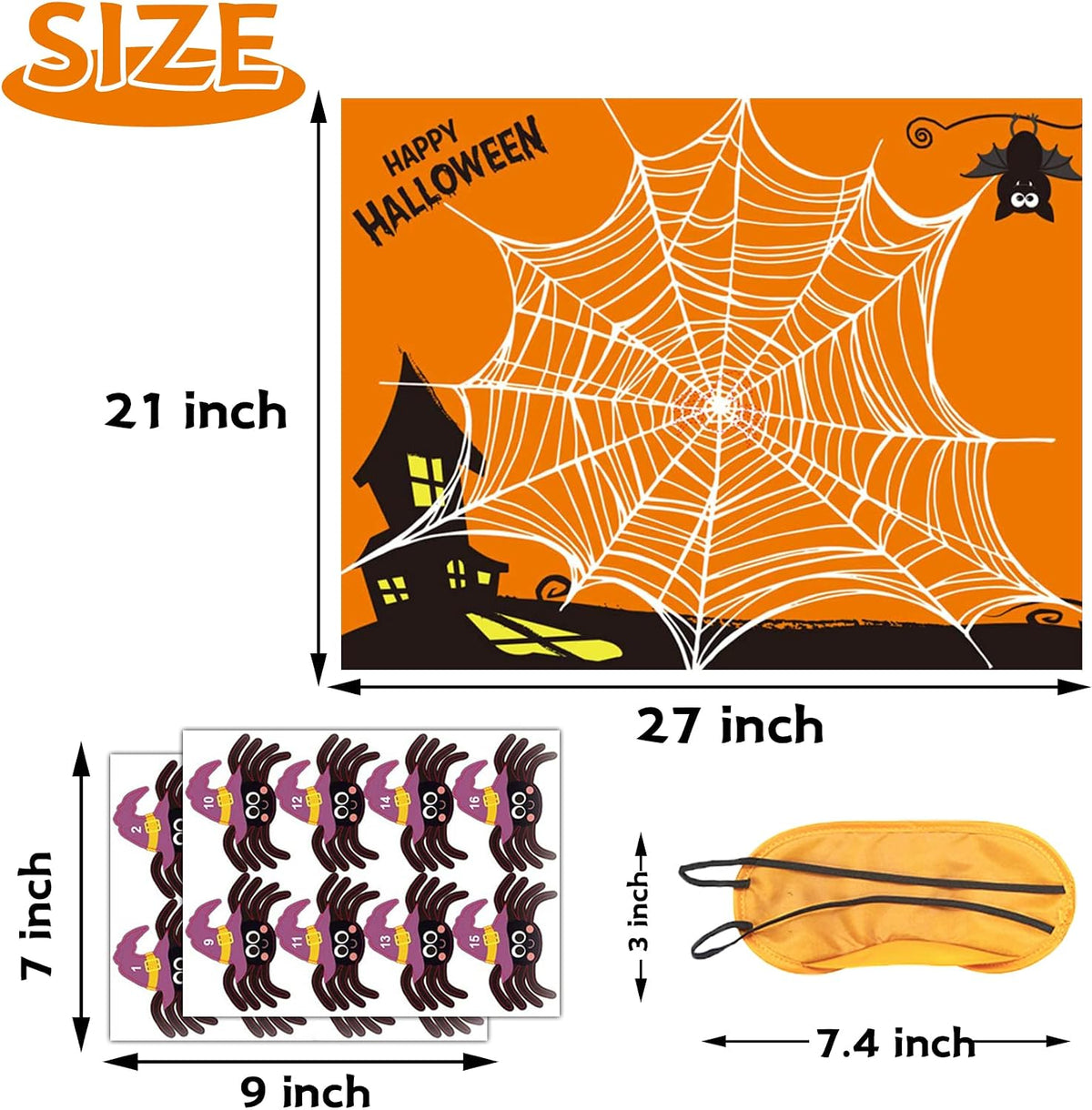 Halloween Games for Kids Pin The Spider on The Web Halloween Party - image 2