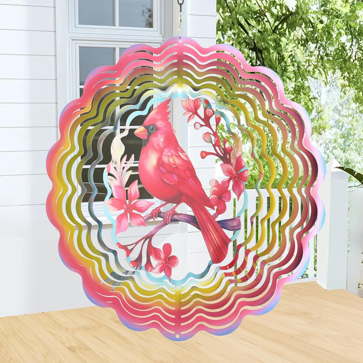 Cawalap Wind Spinners Outdoor Butterfly - Cardinal Bird / 12 Inch - image 2