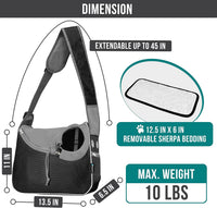 PetAmi Dog Sling Carrier for Small Dog - Black - image 2