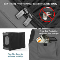 PETSFIT Dog Travel Crate, Soft Sided Dog Crate, Easy to Set Up - 30.0"L x 20.0"W x 19.0"H / Grey - image 3