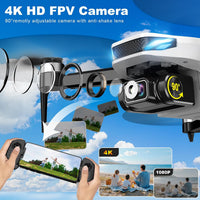 Drones with Camera for Adults 4K, GPS Drone with Auto Return - White - image 3