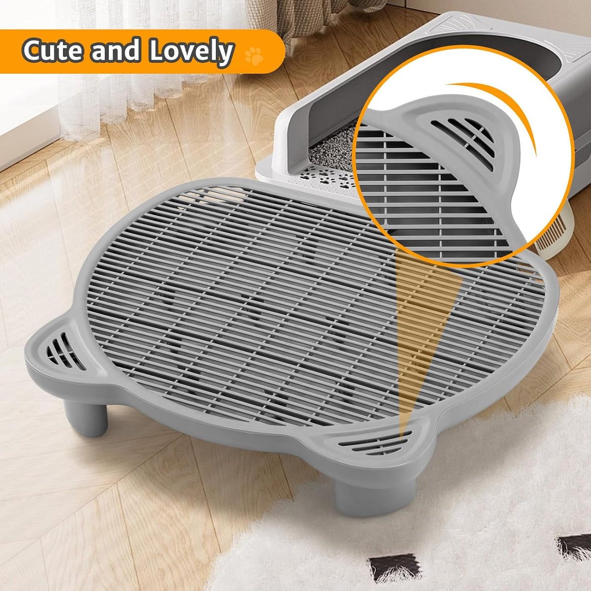 Litter Catching Step for Cat Litter Box - White - image 2