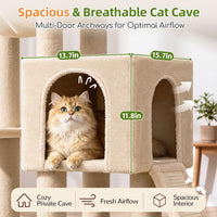 Globlazer F70 Pro Heavy Duty Cat Tree Tower for Indoor Cats Large - Beige / L - image 3