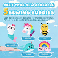Cymbana Kids Sewing Kit, DIY Felt Plush Animals Unicorn Sewing Kit for Kids – Fun for Kids & Family - Unicorn - image 2