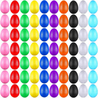 Yeshone 100 plastic egg shakers in 10 bright colors - view 3