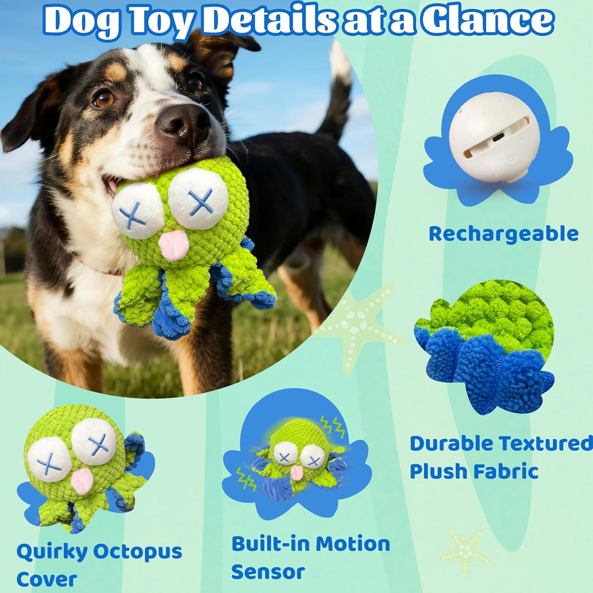 Interactive Octopus Dog Toys - Octopus - image 3