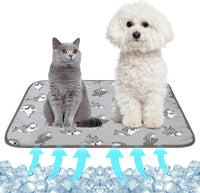 NACOCO Summer Pet Cooling Mat - M: 19.5" x 27.5'' / Grey Shark