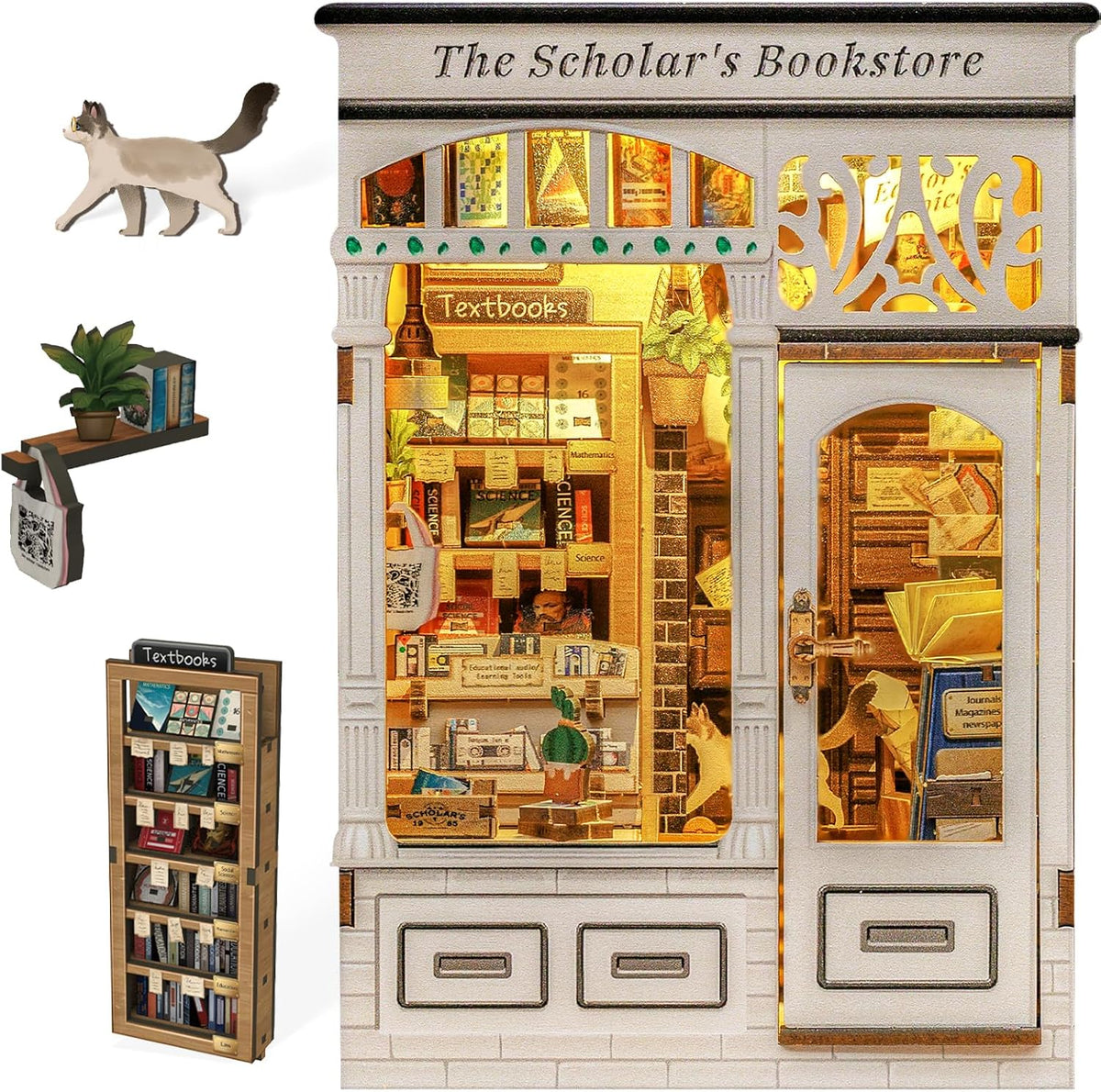 Fsolis Book Nook Kit Booknook Bookshop - The Scholar's Bookstore