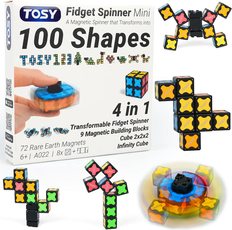 TOSY Magnet Fidget Spinner Mini, 8 Blocks, Infinity Cube