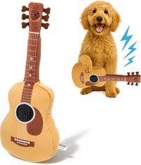 PUPROAR Guitar Dog Toy, Funny Plush Squeaky Puppy Gift