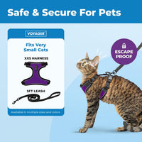 Voyager Escape-Proof Step-in Harness & Leash, Orange - Black Trim-Purple (327) / XXS (Chest: 11.5 - 14") - image 2