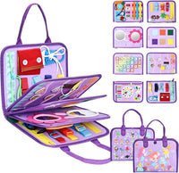 JHkim Busy Board Montessori Toys for Boys Girls Gifts - Purple