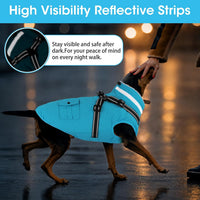 Dogcheer Dog Coat with Harness - Light Blue / XX-Large( Chest:35.4"Back:23.6" Neck:23.6") - image 4