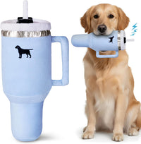 PUPROAR Pup Cup Dog Toy, Cute Birthday Gift for Girl Dogs - Chambray Blue