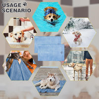 Chumia 4 Pcs Dog Towels for Drying - 30 x 50 Inch / Light Blue - image 3