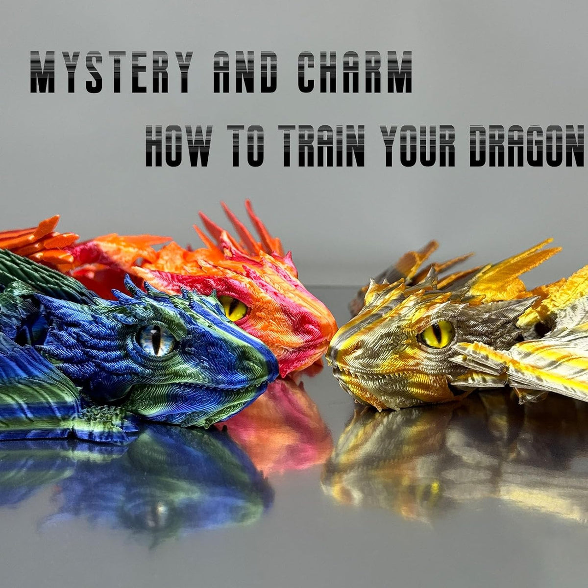 Feathered Wyvern Dragon, 3D Printed Dragon - Dazzling Color - image 2