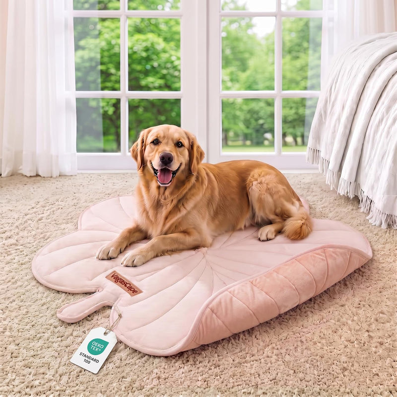 Vagascape Dog Crate Pad, Reversible Warm/Cooling Mat for Dogs - Pink / X-Large
