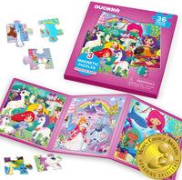 Magnetic Puzzles for Toddlers 3-5 - 1. Princess 36 Pcs Magnetic Puzzles