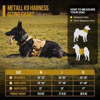 OneTigris Tactical Dog Harness with 5X Metal Buckle - M / Brown - image 2
