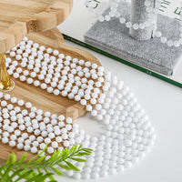100PCS Bead Necklace, Gold Mardi Gras Beads Party Stuff - White - image 3