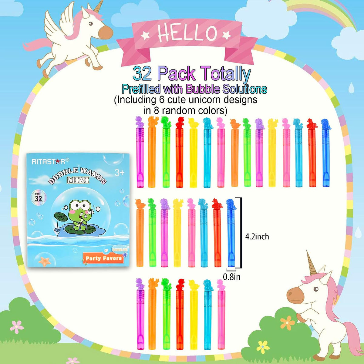 ritastar 32 mini bubble wands with Halloween designs in a gift box - view 29