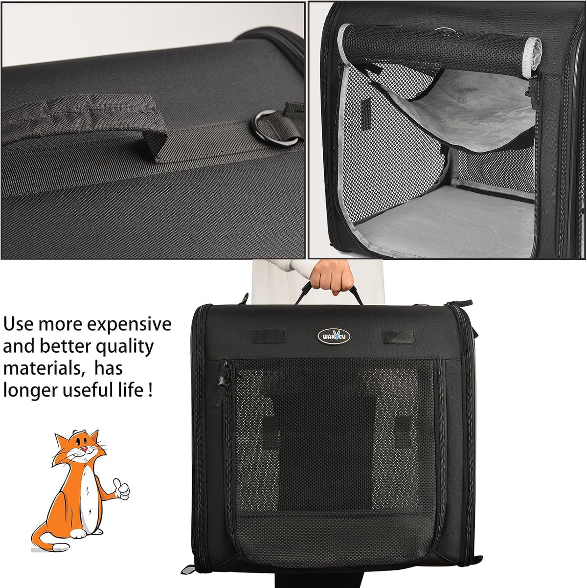 Wakytu 2-in-1 Pet Carrier for Cats & Dog - image 2