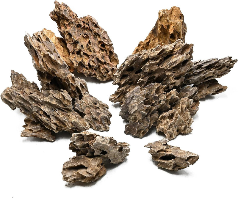 Aquarium Rock Dragon Stones 5lb Natural Rock for Fish Tank - 10LB(2-6 inches)