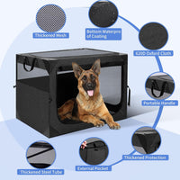 Dog Crate, Portable and Foldable Design of Dog Cage - Dark Grey / 30.0"L x 21.0"W x 21.0"H - image 3