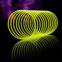 Glow Fever Glow Sticks Bulk 100ct 22'' Glow Necklaces with Connectors - Yellow