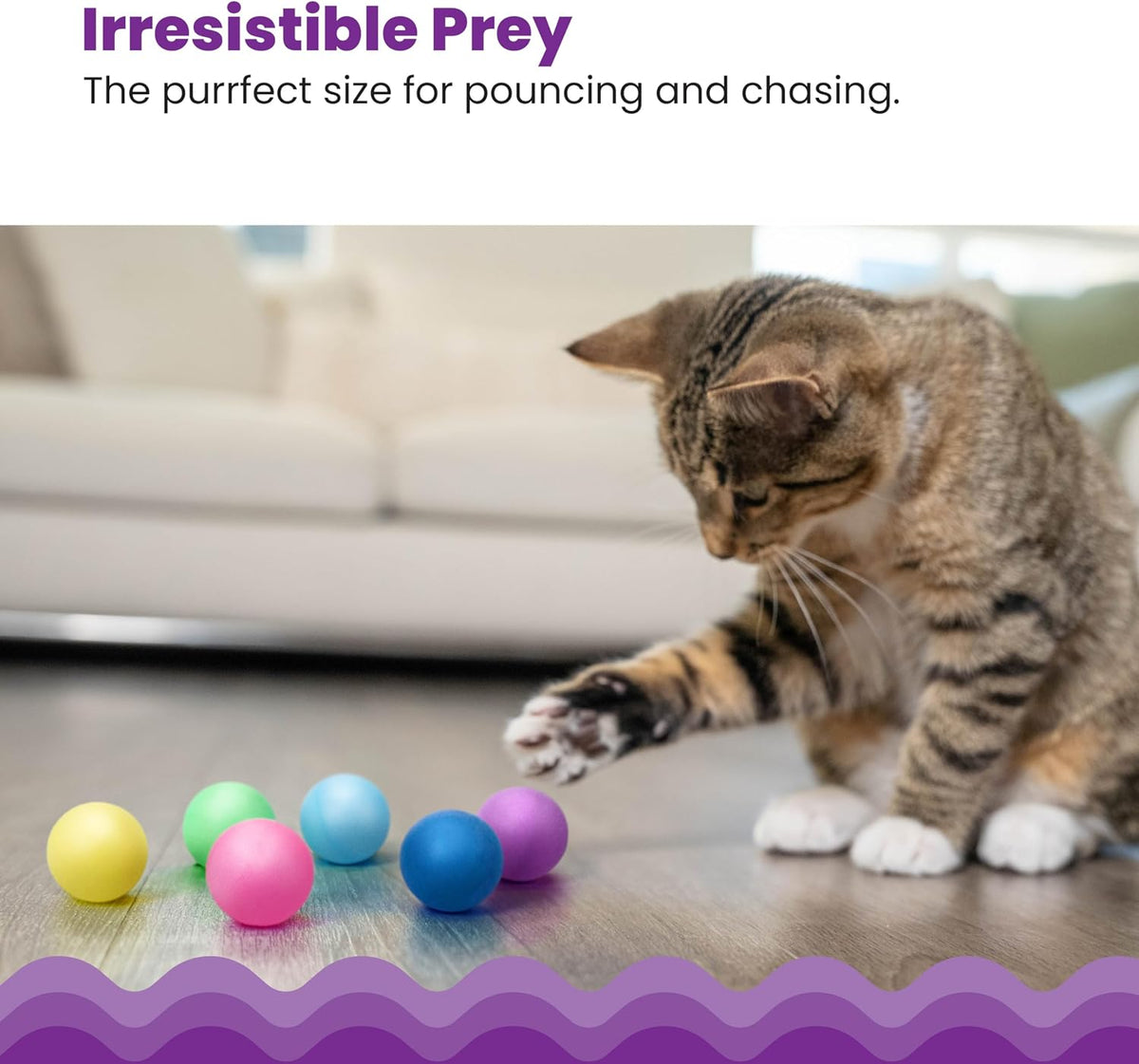 Catstages Tower of Tracks Interactive Cat Toy, 6 Spinning Balls - Multi / One-Size - image 4