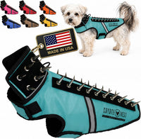 CoyoteVest SpikeVest Dog Harness, Made in the USA, XS-Yellow – Essentials for Dogs - Turquoise / Small