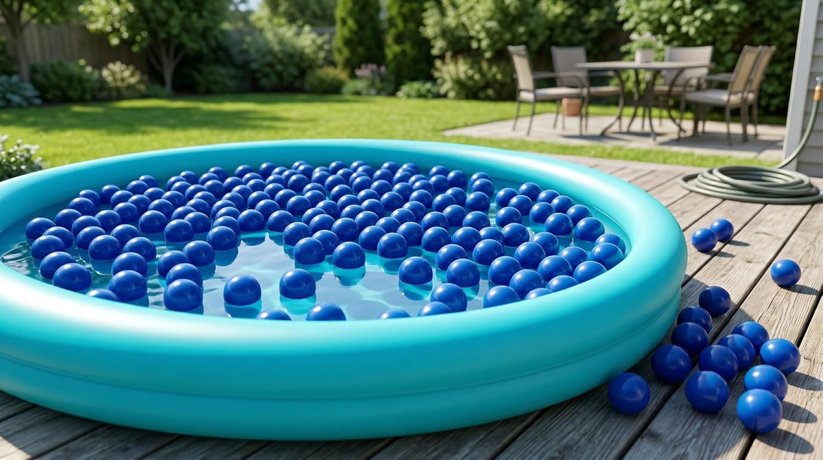 Clear Ball Pit Balls - Crush Proof Plastic Toy Balls for Boys and Girls – Fun for Kids & Family - 100 PACK / Blue - image 2