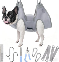 PatiencET Dog Grooming Hammock Kit – Essentials for Dogs - Gray / S (17 LB Max)