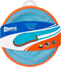 Chuckit! Paraflight Flying Disc Dog Toy, Floats, Size Large - Large / Blue/Orange - image 2