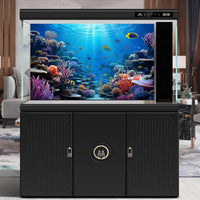 Underwater Aquarium Background Coral Reef Tropical Fish Terrarium - 36(W)x24(H)in / Blue Purple - image 2