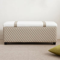Ottoman with Storage 38 inches, Furniture End of Bed Storage Benches, Long Ottomans Bench with hinged lid, Bench seat Trunk for Foot Rest in Bedroom, Living Room (Multicolor)