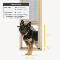 Hakuna Pets V2 Patio Pet Door Screen Insert Panel for Sliding Doors - Large / Cream - image 2