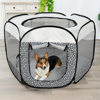 FurHaven Soft-Sided Dog & Cat Playpen - Gray Pebbles / Large - image 2