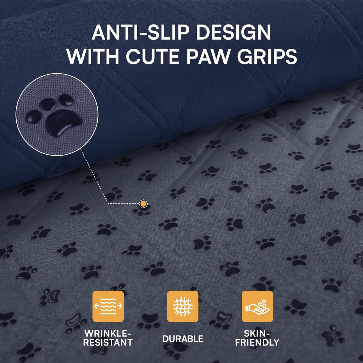 Luciphia Waterproof Couch Cover for Dogs - Navy+blue / 30" x 70" - image 3