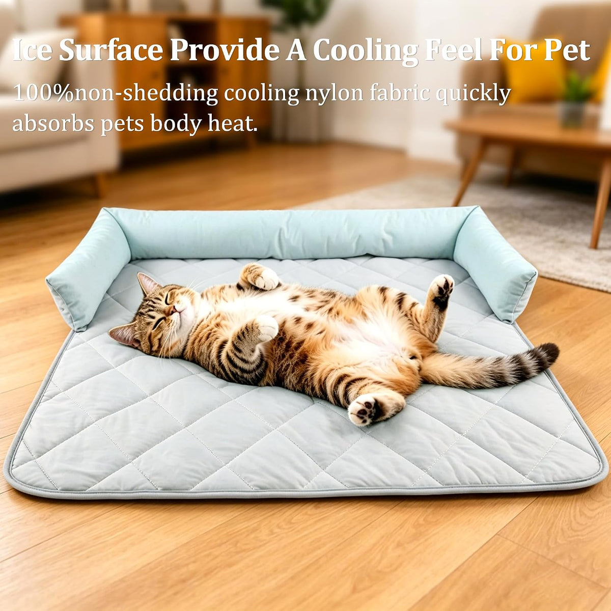 Dog Cooling Mat, Premium Lightweight Pet Cooling Blanket Bed Cover for Dogs, Cat, Puppies | Ice - Large / Cooling Mat+Pillow - image 4