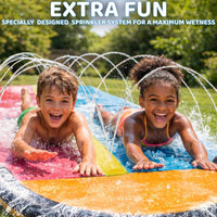 JAMBO Premium Triple Water Slide with 3 Bodyboards - 24ft Multicolor - image 3