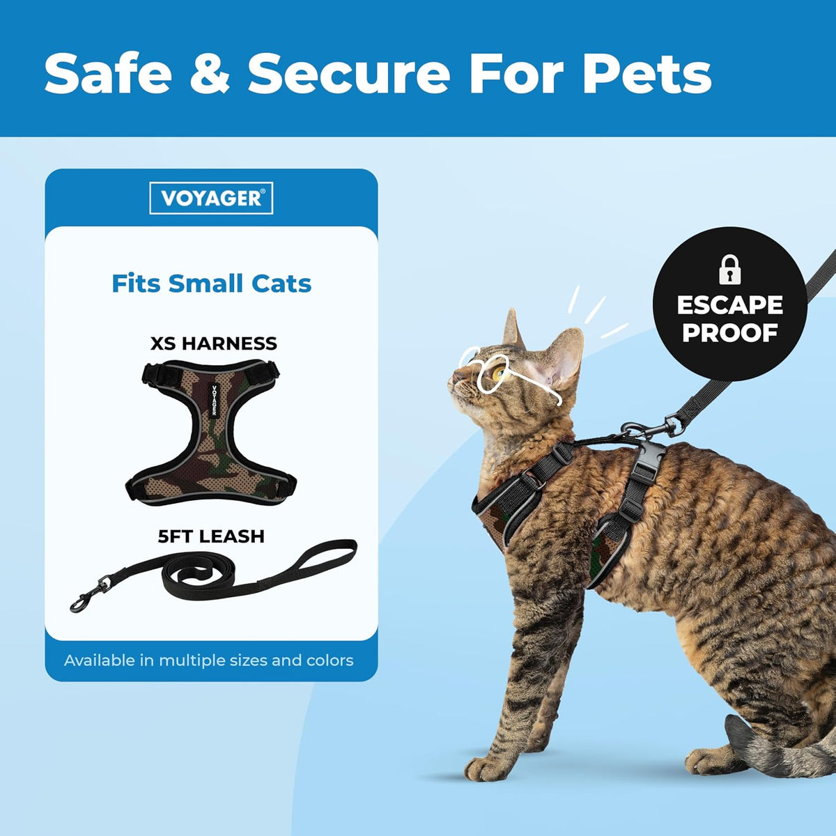Voyager Escape-Proof Step-in Harness & Leash, Orange - Army (327) / XS (Chest: 13 - 16") - image 2