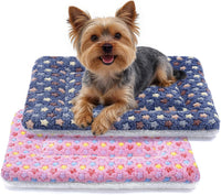 Mora Pets Cat Bed Ultra Soft Dog Crate Pad Star Print 14 x 17.5 inch - 24-Inch / pack - Pink/Dark Blue