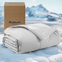 Bedsure ArcticMax Q-MAX>0.5 Premium Cooling Blanket for Medium - Pearl Grey / M(30x40")