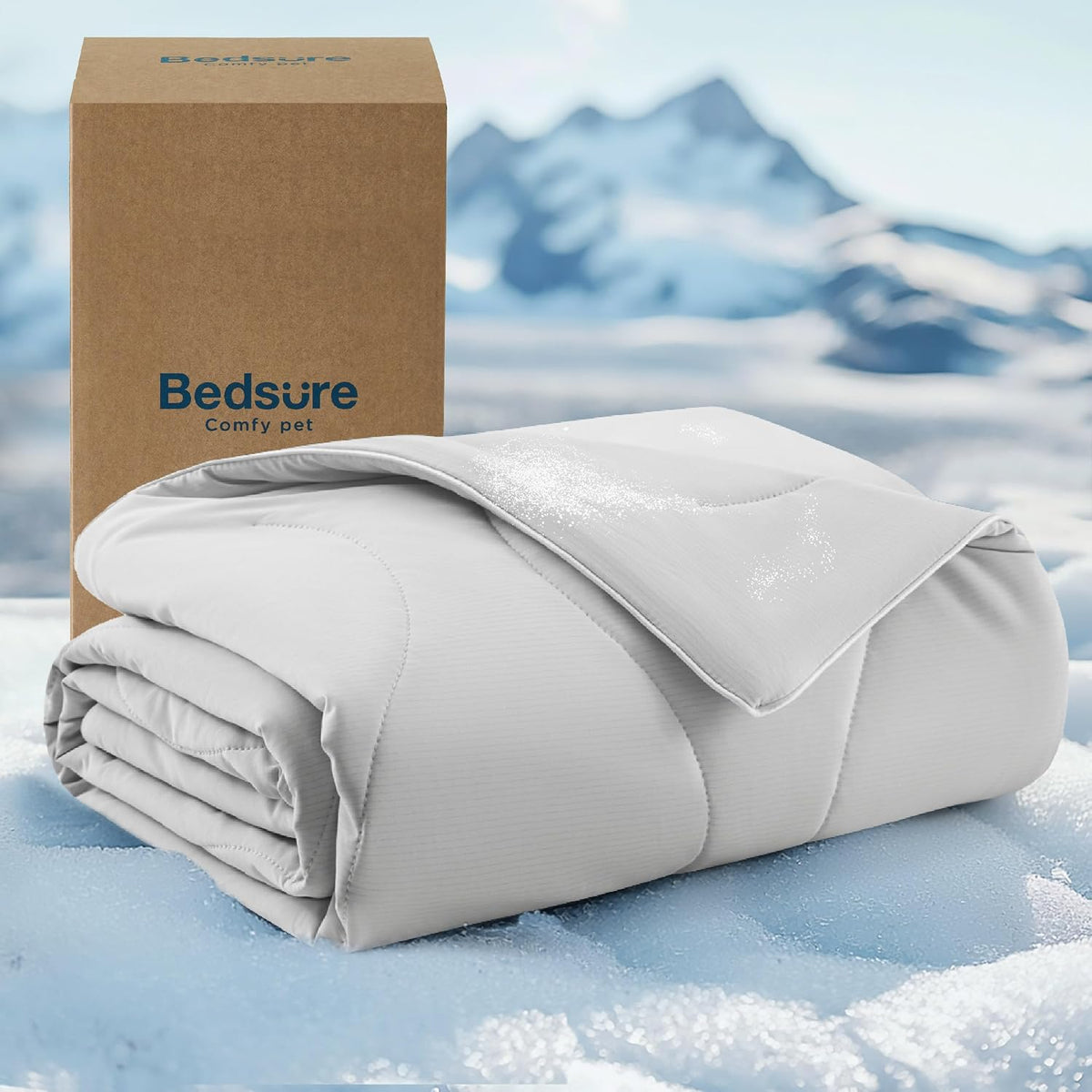 Bedsure ArcticMax Q-MAX>0.5 Premium Cooling Blanket for Medium - Pearl Grey / M(30x40")