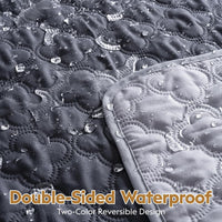 FunFurry Waterproof Dog Blanket, Couch Cover for Dogs Washable - 82 X 102 Inch - 1 Pack / Dark＆light Grey - image 2